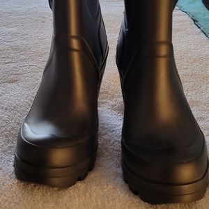 Hunter High Heel (Chunk) Black Ankle Booties (Rubber) Size 6 No Box